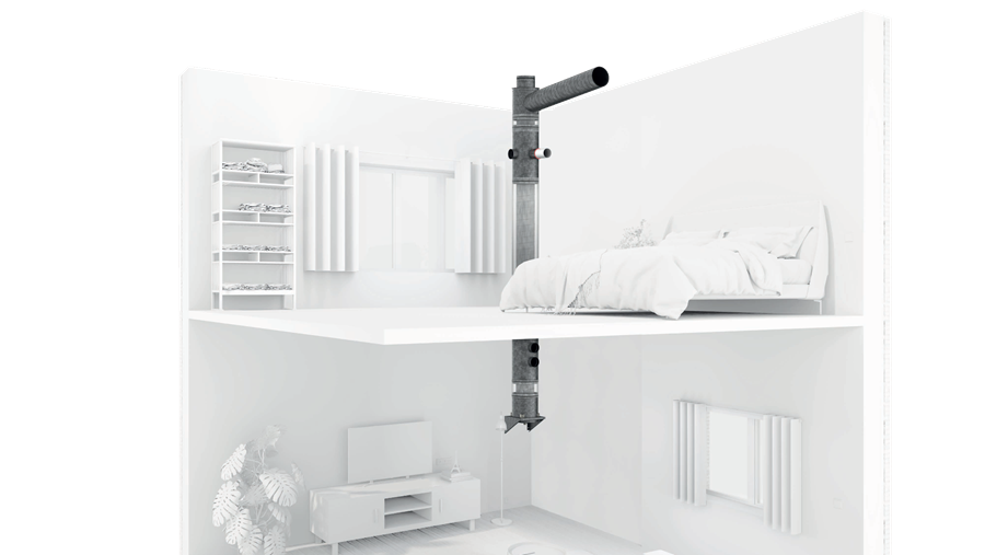 Le système collectif pour ventilations double flux individuelles